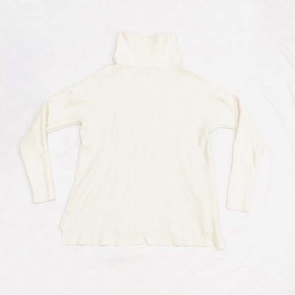 NWOT Devotion by Cyrus Cowlneck Turtleneck Cream Color Ribbed Sweater - Picture 5 of 5
